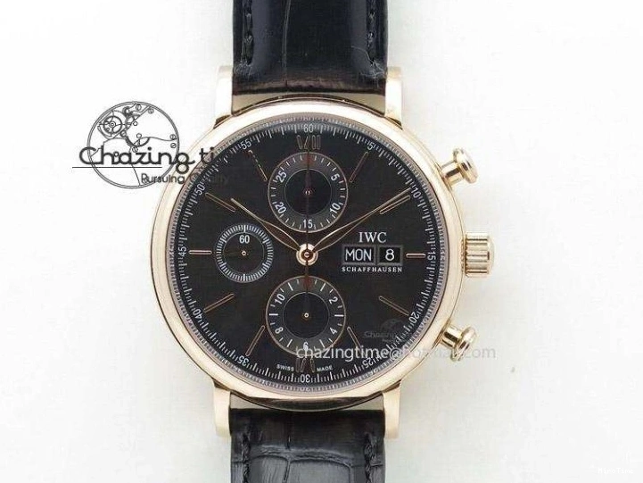 MIROTIME 0524 Pilot Chrono SS AZF 1:1 Best Edition Blue Dial on Brown Leather Strap A TimelessDesign 7060
